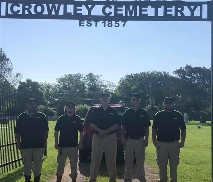 SERVPRO Crew at Crowley Cemetery 