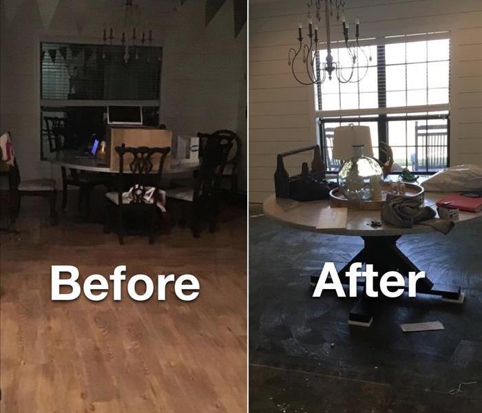 Before & After of Water damage in Grandview home