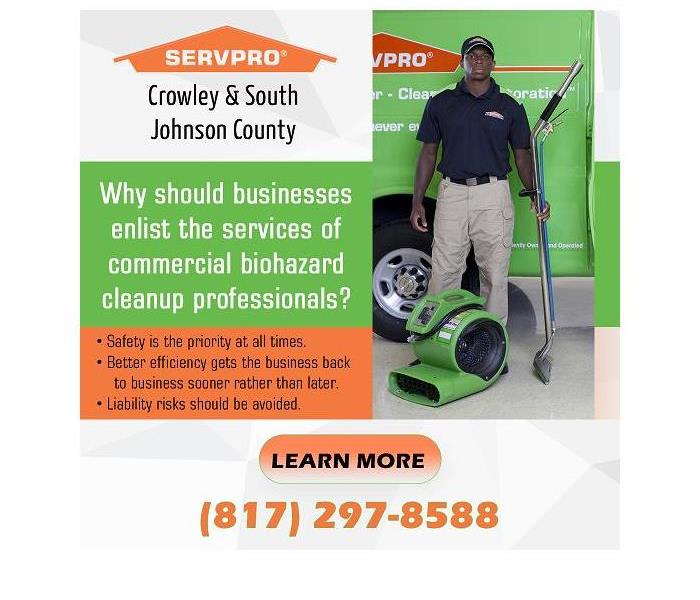 Here to Help advertisement with SERVPRO information